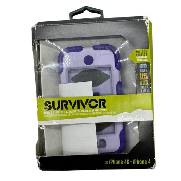 Griffin Survivor Case For iPhone 4S & iPhone 4 purple READ - Picture 1 of 7